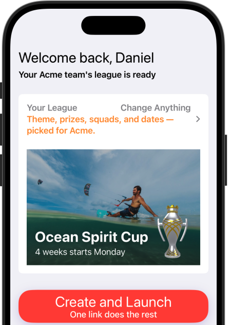 Create private league for company